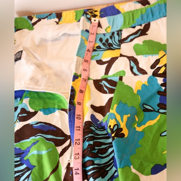 a.n.a Strapless Floral Cotton Sundress Size 16 Blue Green Yellow Fit & Flare - Picture 7 of 10